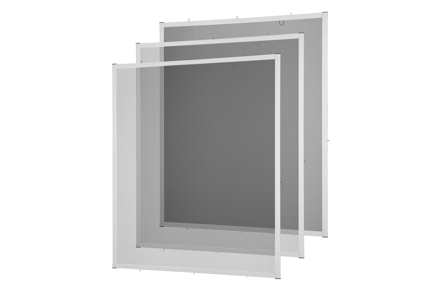 Fliegengitter Fenster "MASTER SLIM", glänzend - Alurahmen - 100 x 120 cm - SET