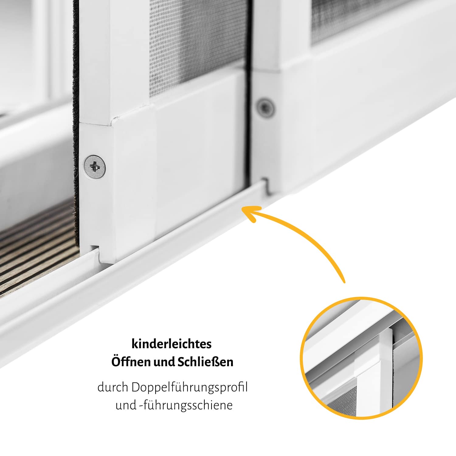Doppel Schiebetür PREMIUM Alu Bausatz - Fliegengitter für Tür -  Insektenschutz 240x240 cm weiß : : Baumarkt